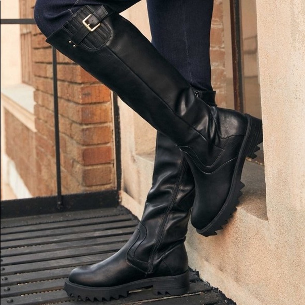 Morgane Tall Moto Boot - Size 8